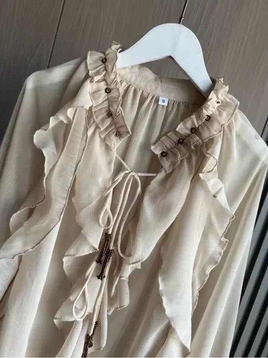 Festival boho long sleeve top small like brand new - Picture 2 of 6